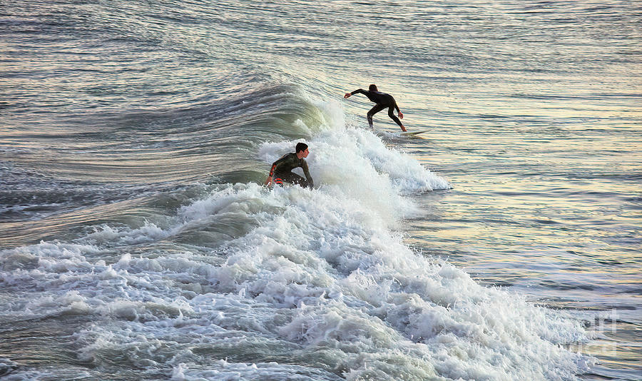 Surfers At Sunset Photograph by Felix Lai