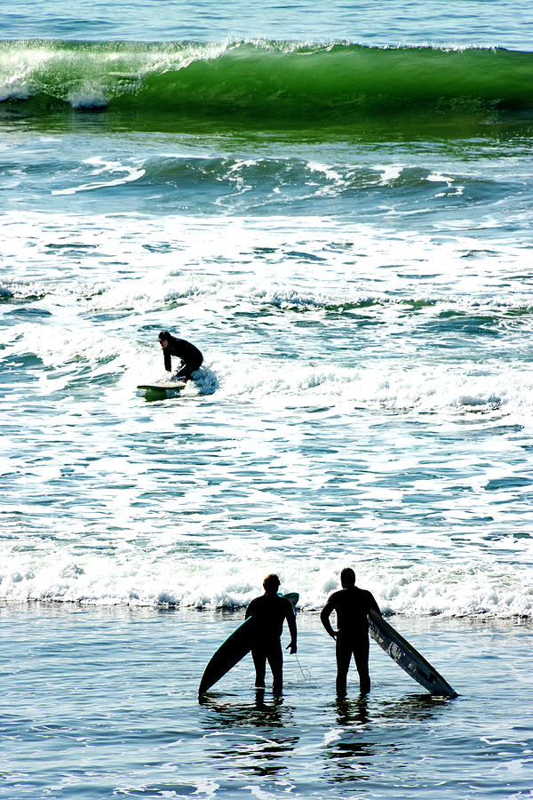 Surfers Checking Out The Waves Photograph by Her Arts Desire