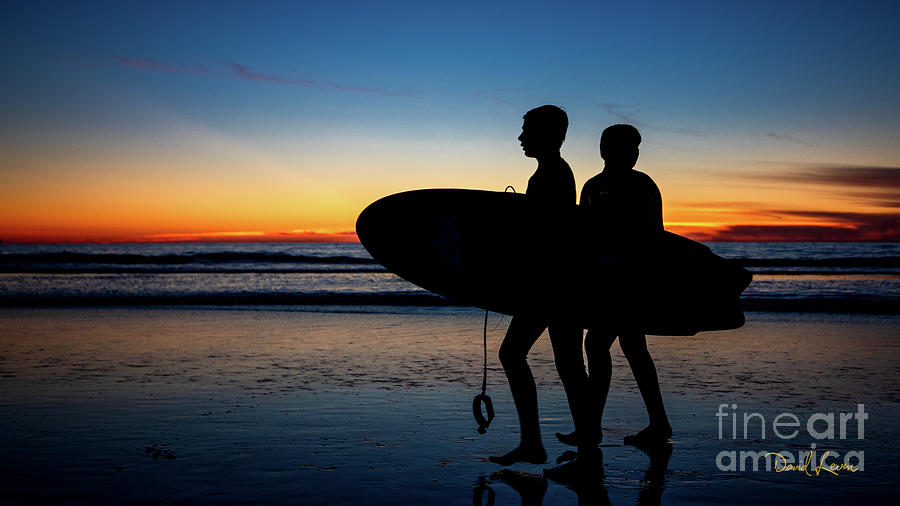 Surfers Silhouette  Photograph by David Levin
