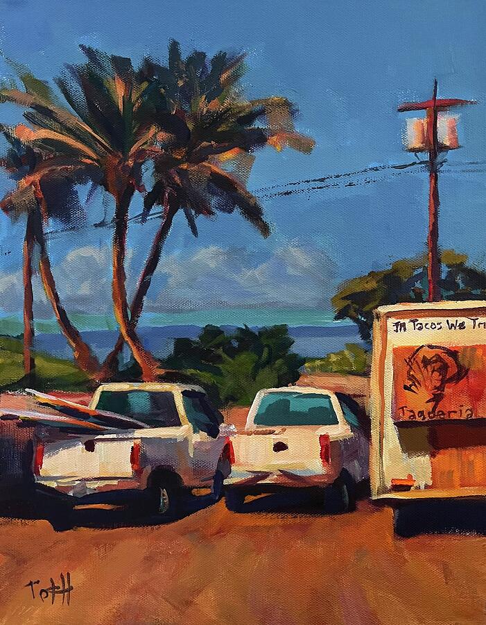 Surfing and Tacos Painting by Laura Toth