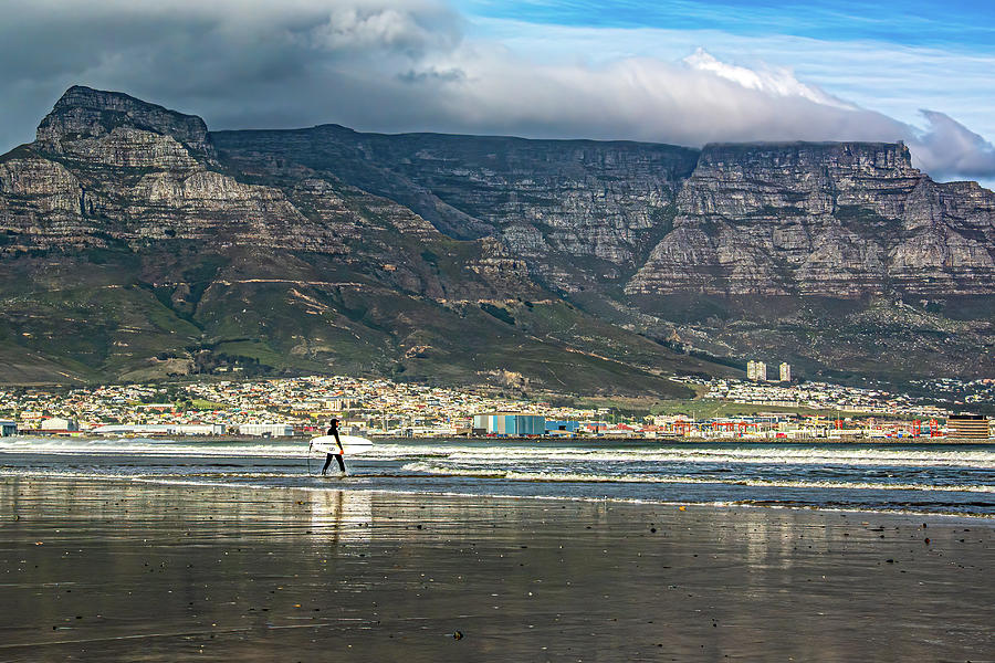 Surfing at Lagoon Beach, South Africa Photograph by Douglas Wielfaert