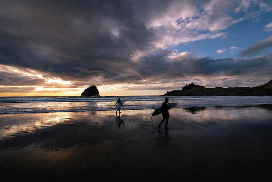 Surfing Beach Photograph by Steven Clark