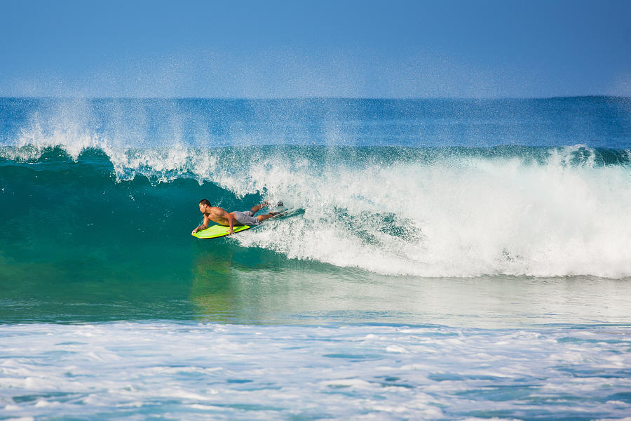Surfing Hawaiian Waves Hawaii Oahu Island Photograph by Mlenny