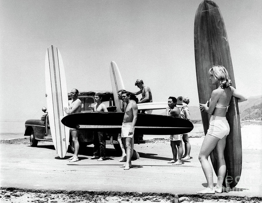 Surfing in the 1960s Photograph by Jennifer Camp
