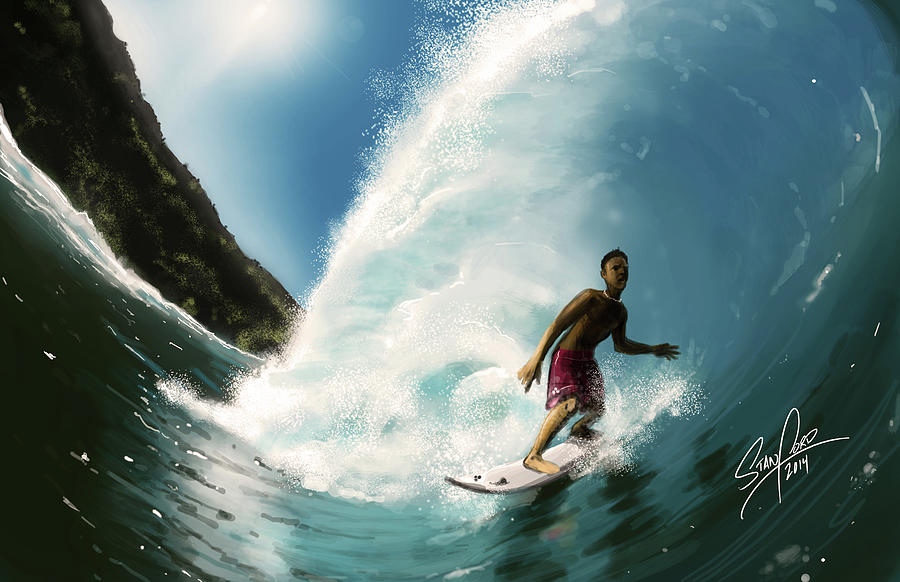 Surfing Digital Art by Michael Stanford Fine Art America