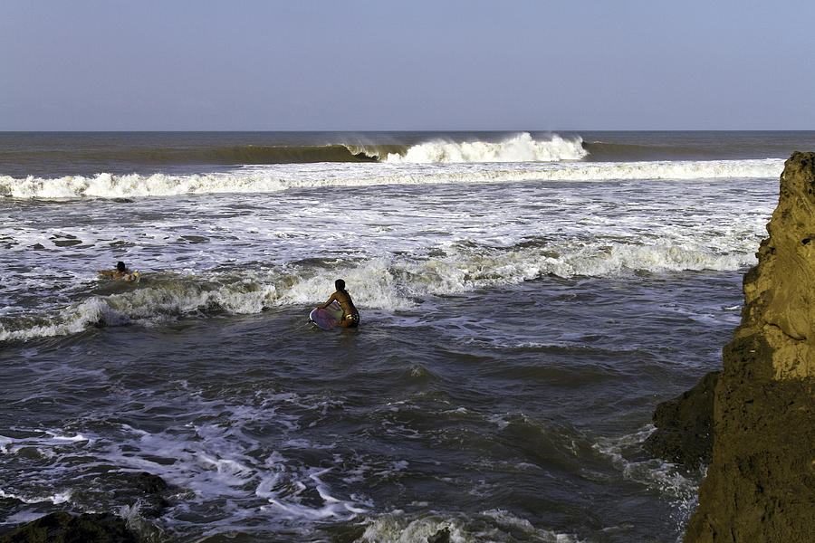 Surfing on Diu Island Photograph by John Seaton Callahan