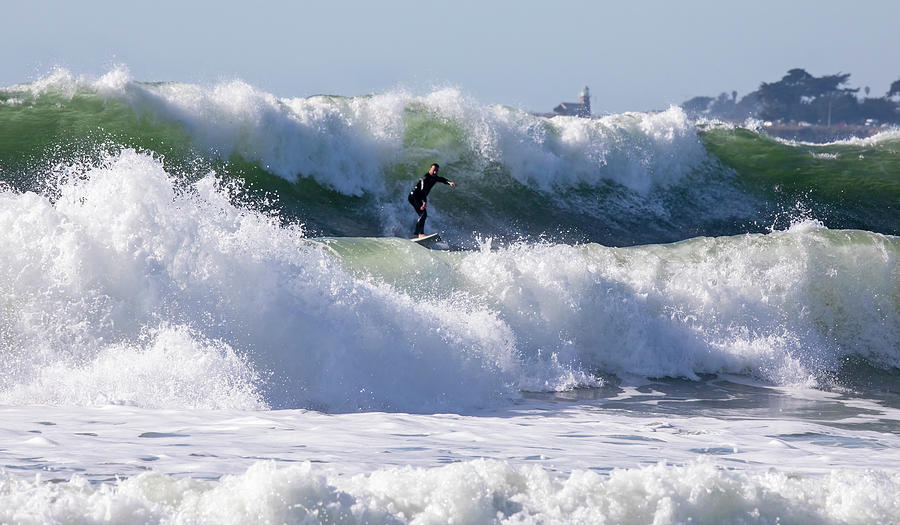 Surfing Santa Cruz #3 Photograph by Carla Brennan