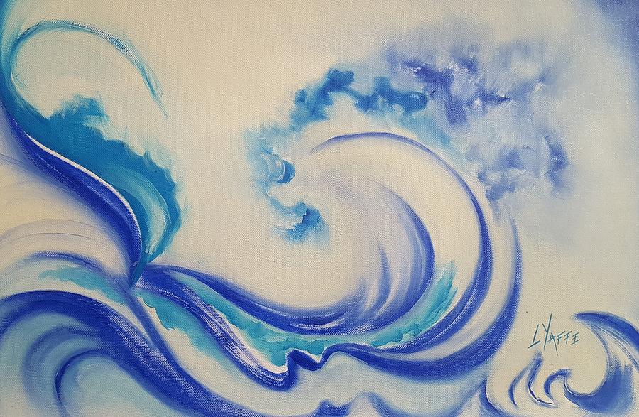 Surfing Wave Painting by Loraine Yaffe