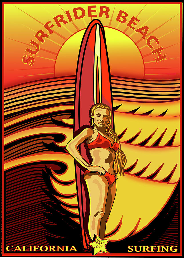 Surfrider Beach Malibu Digital Art by Larry Butterworth