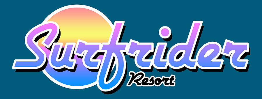 Surfrider Resort Logo Digital Art by Christopher Lotito