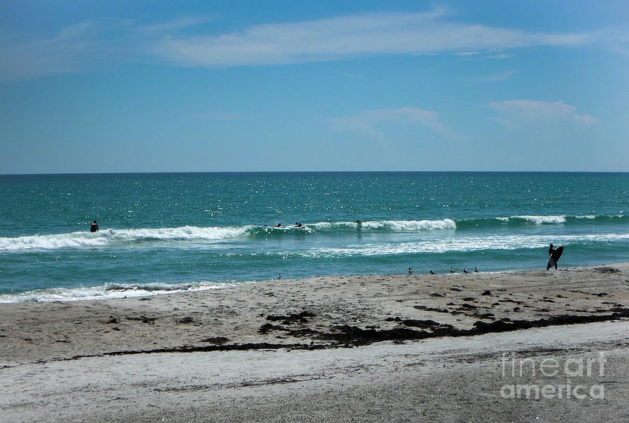 Surfs Up at Cocoa Beach Photograph by Judy Hall-Folde