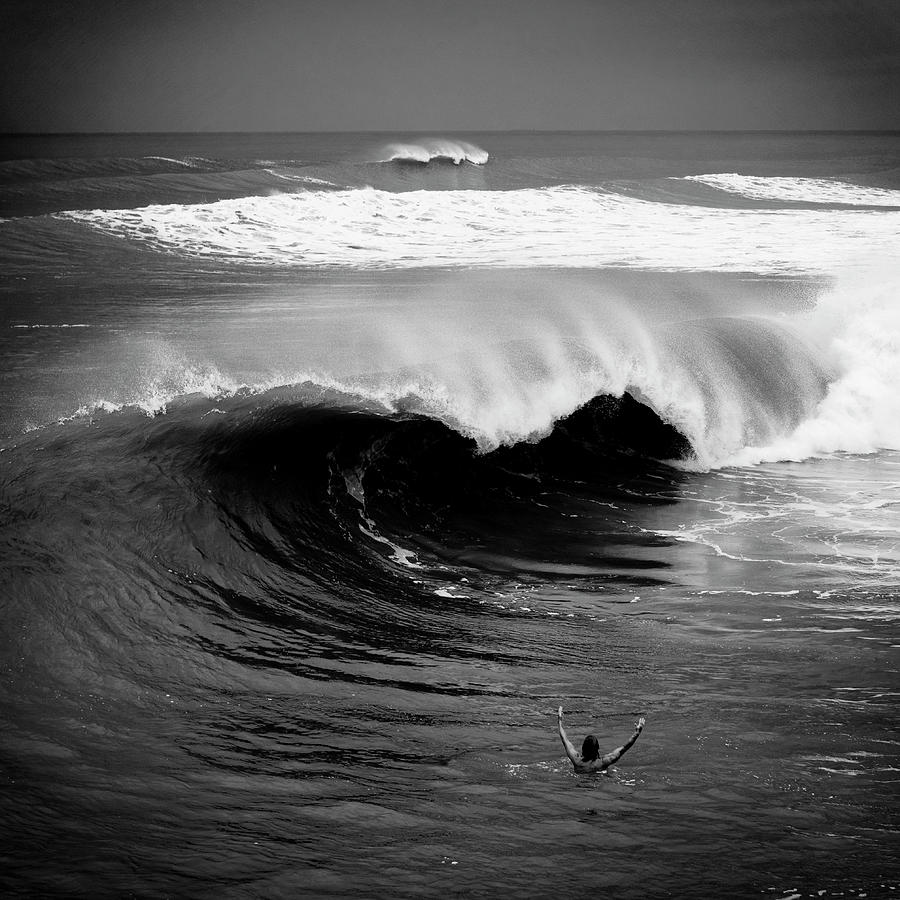 Surfs Up Black and White Photograph by Laura Fasulo