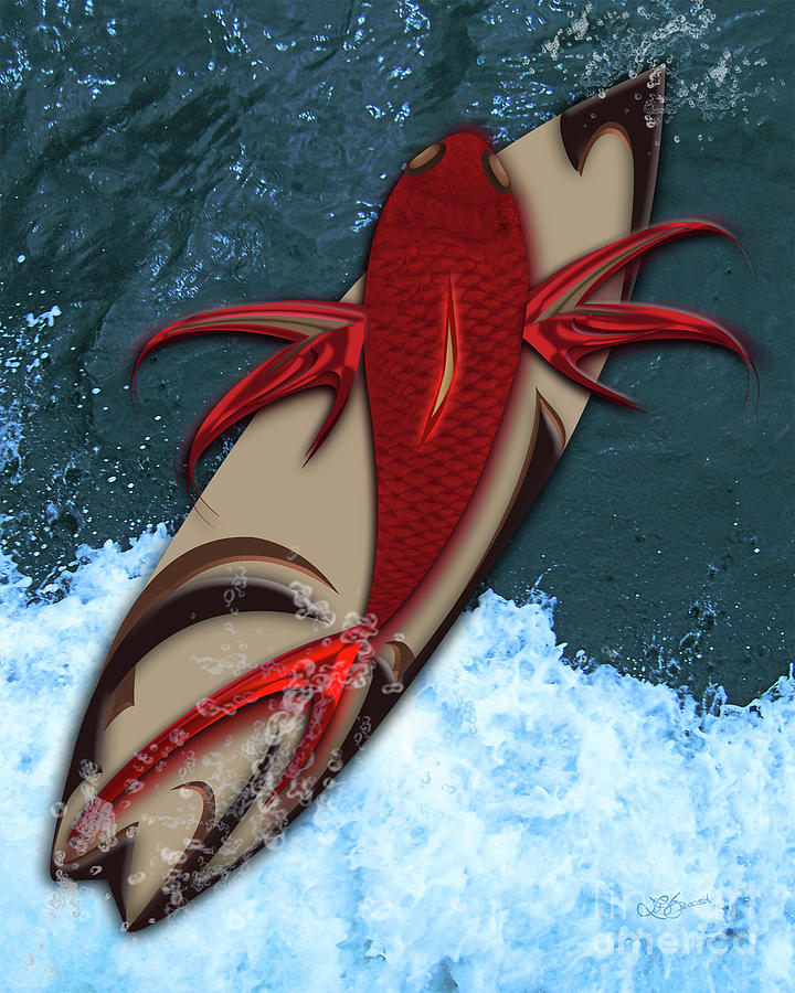 Fish Digital Art - Surfs Up by Linda Seacord