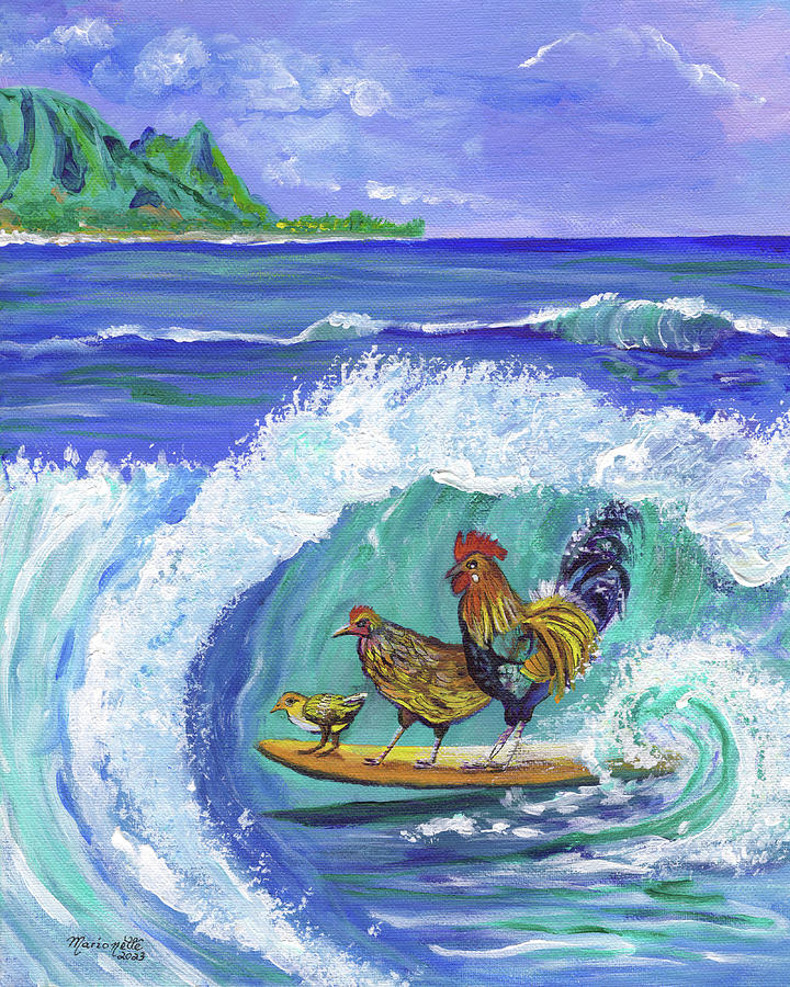 Surfs Up Painting by Marionette Taboniar