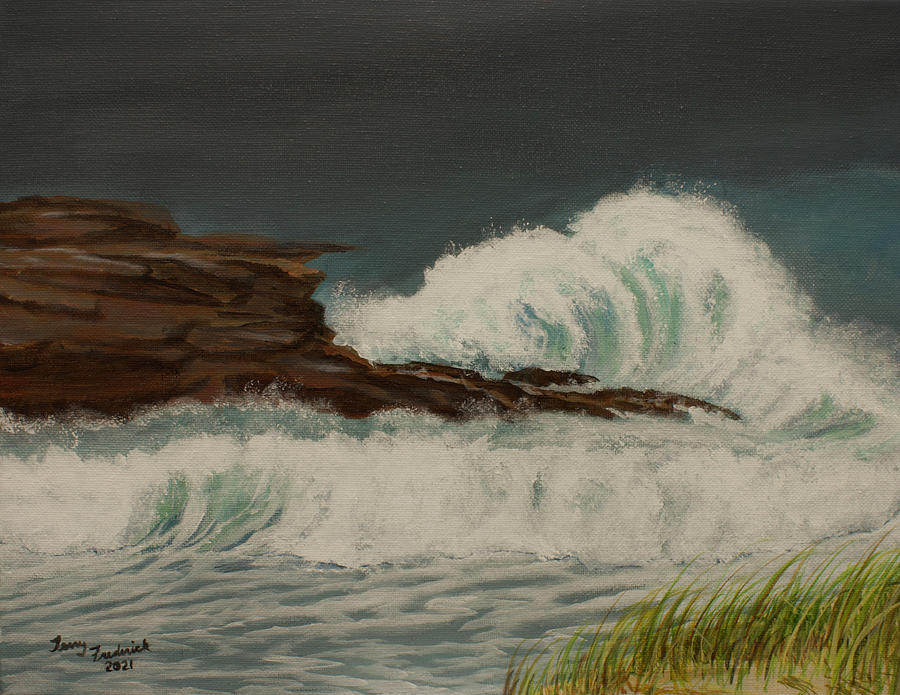 Surfs Up Painting by Terry Frederick
