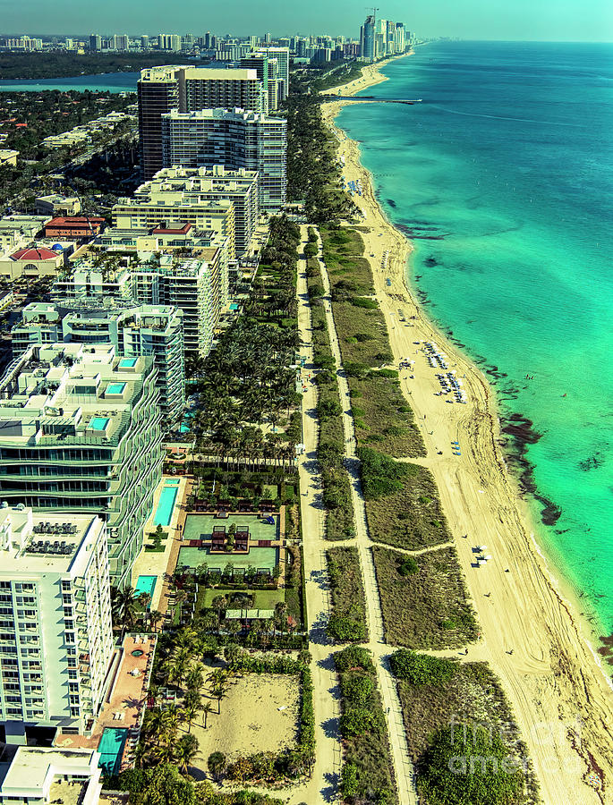 Surfside Beach Florida Skyline Aerial View Photograph by David Oppenheimer