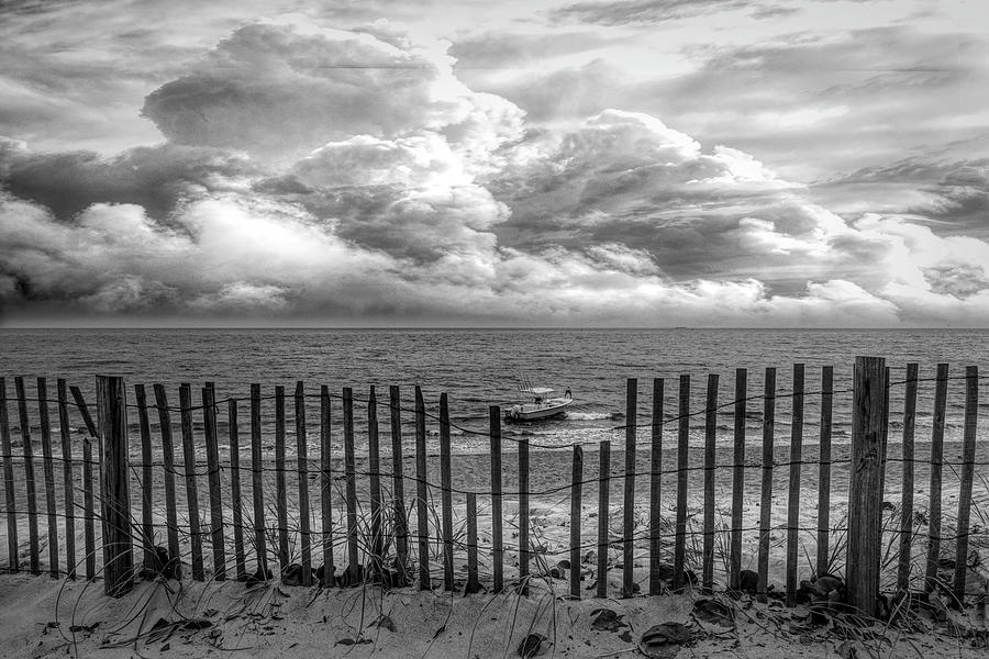Surfside in Black and White Photograph by Debra and Dave Vanderlaan