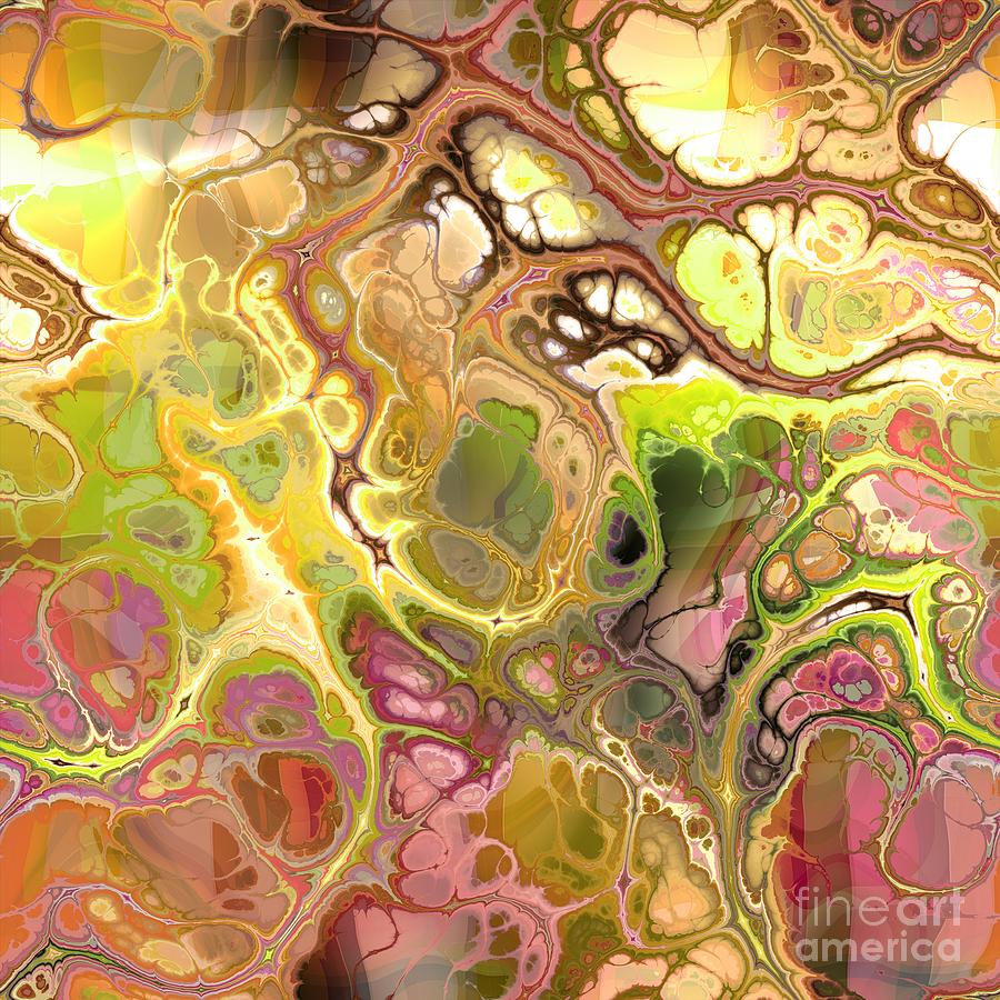 Suroto - Funky Artistic Colorful Abstract Marble Fluid Digital Art Digital Art by Sambel Pedes