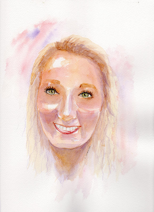 Surprise Watercolor Portrait Painting