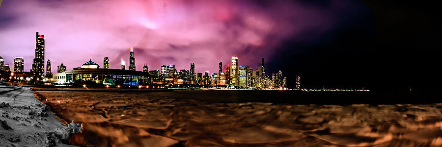 Surreal Chicago skyline panoramic view Photograph by Sven Brogren
