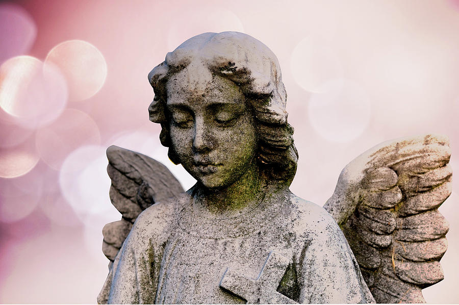 Surreal Dreamy Angel With Cross Photograph by James DeFazio