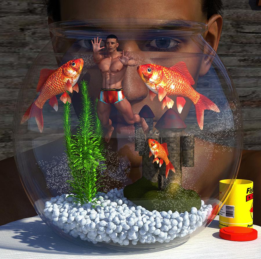 Surreal Fish Bowl Digital Art