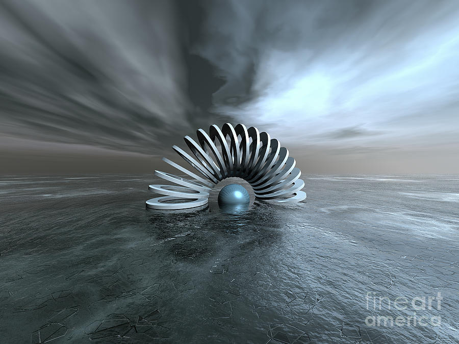 Surreal Frozen Sea Digital Art by Phil Perkins
