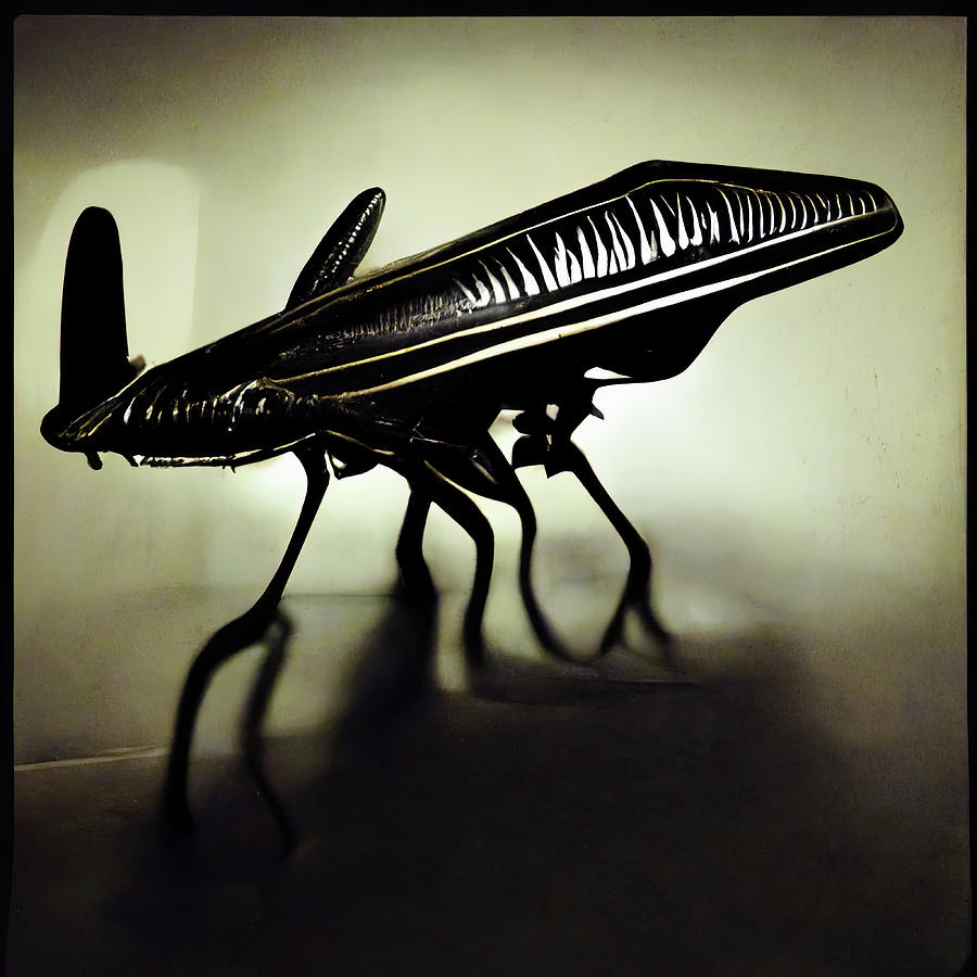 Surreal Insect Airplane 01 Digital Art by Matthias Hauser