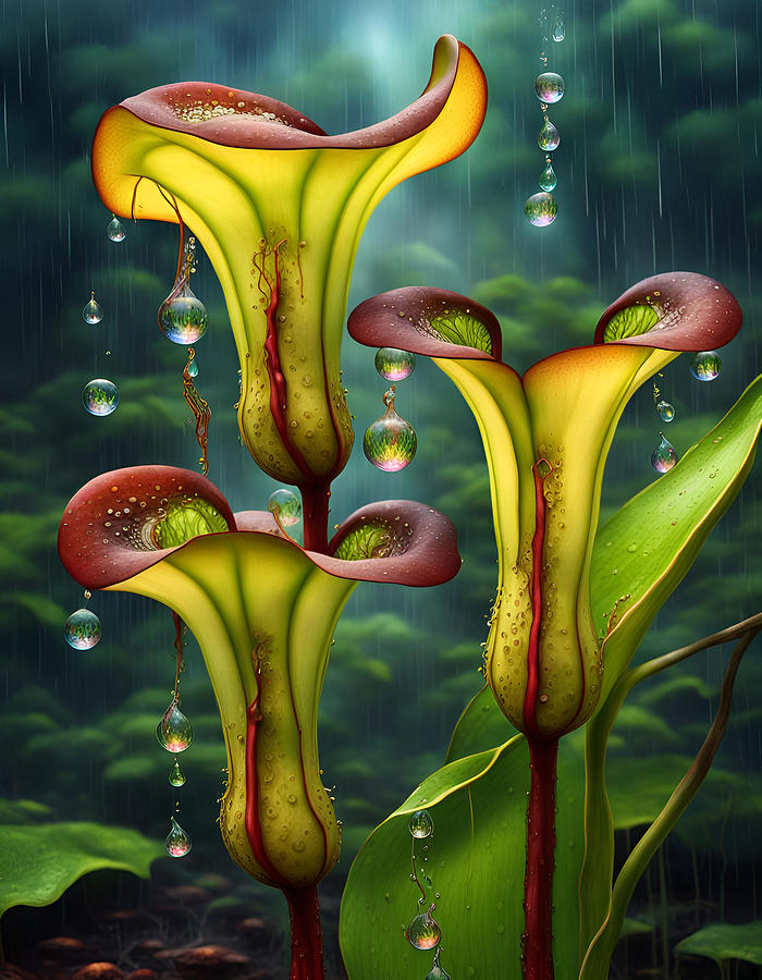 Surreal Pitcher Plants Photograph by Cate Franklyn