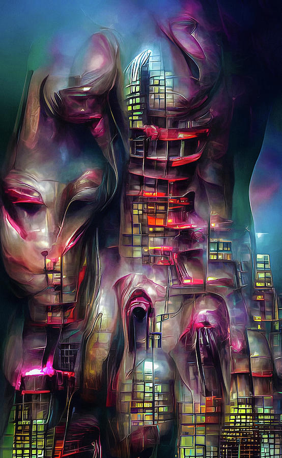Surreal Scary Living City Architecture 05 Digital Art by Matthias Hauser