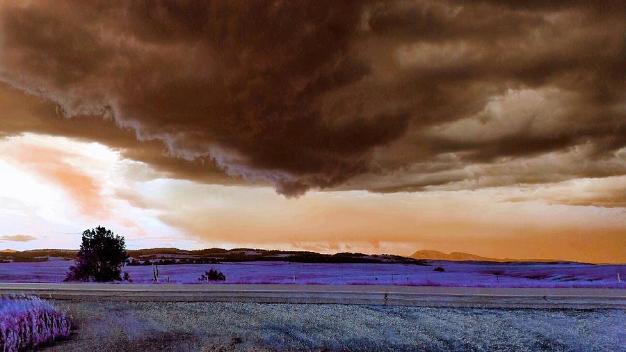 Surreal Summer Storm  Mixed Media by Ally White