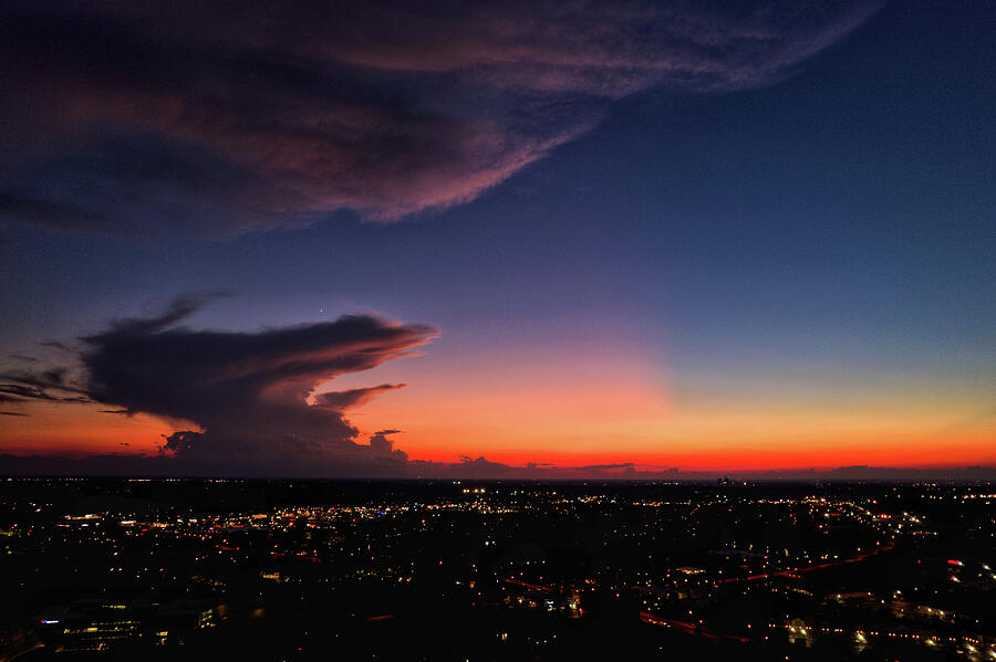 Surreal Sunset Thundercloud Scene Photograph by Shoeless Wonder