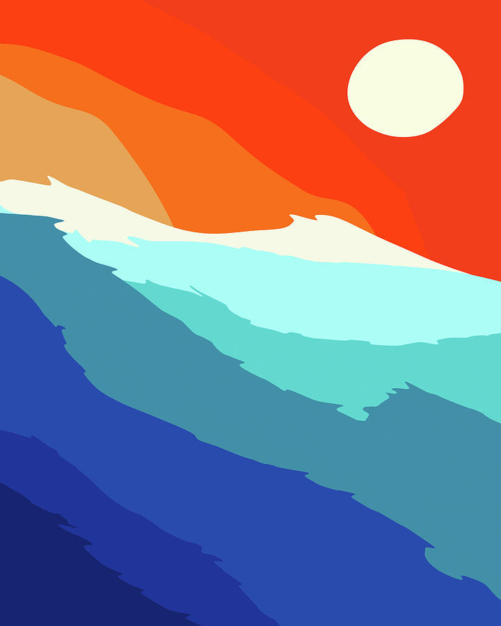 Surreal Sunset Waves Digital Art by Dan Sproul Surreal Sunset Waves Digital Art by Dan Sproul