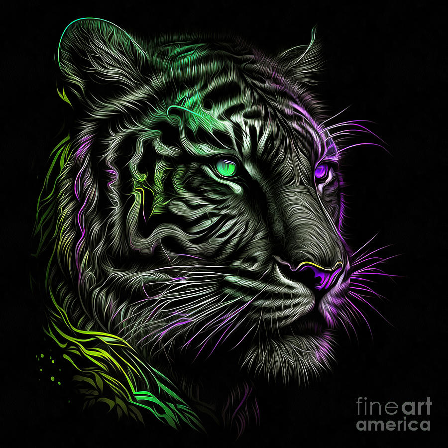 Surreal Tiger Digital Art by Miha Jeruc - Fine Art America