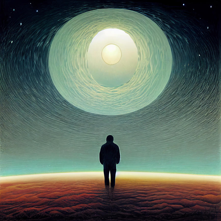 Surrealism  Alone  Alone  In  Space  Alone  At  The  Center  O  53aef0e2  0c22  645b79  9645043645 Painting