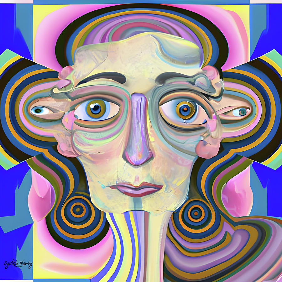 Surrealism Woman Portrait Digital Art by Cindys Creative Corner
