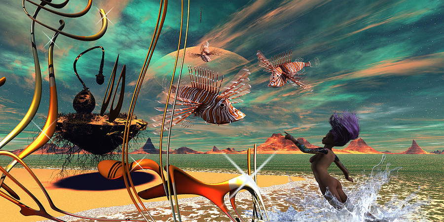 Surrealist Shores Digital Art by Richard Hopkinson