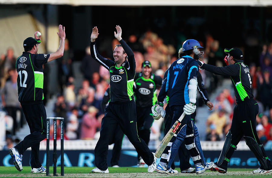 Surrey v Sussex - Clydesdale Bank 40 Semi Final Photograph by Paul Gilham Surrey v Sussex - Clydesdale Bank 40 Semi Final Photograph by Paul Gilham