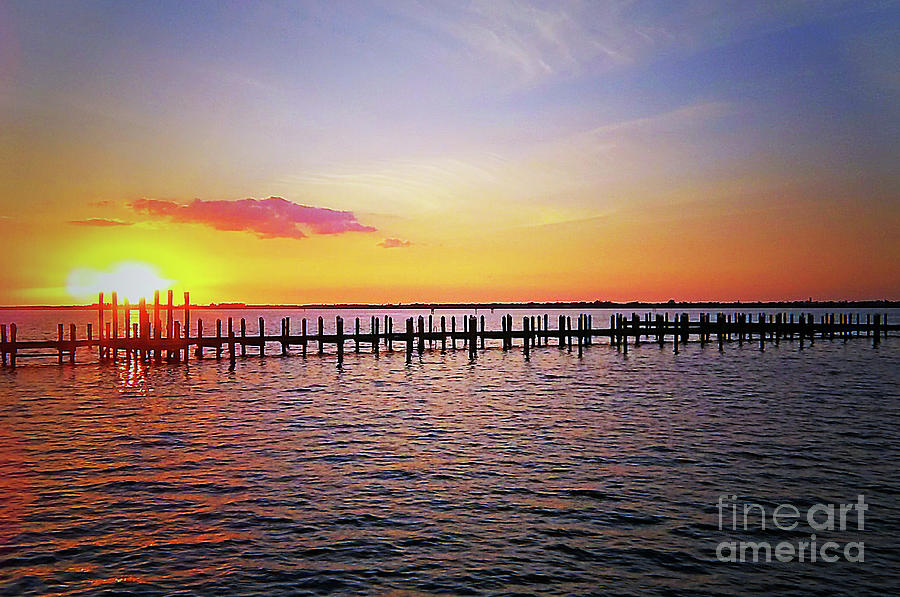 Surroundings - Abandoned Dock Sunset Photograph by Chris Andruskiewicz