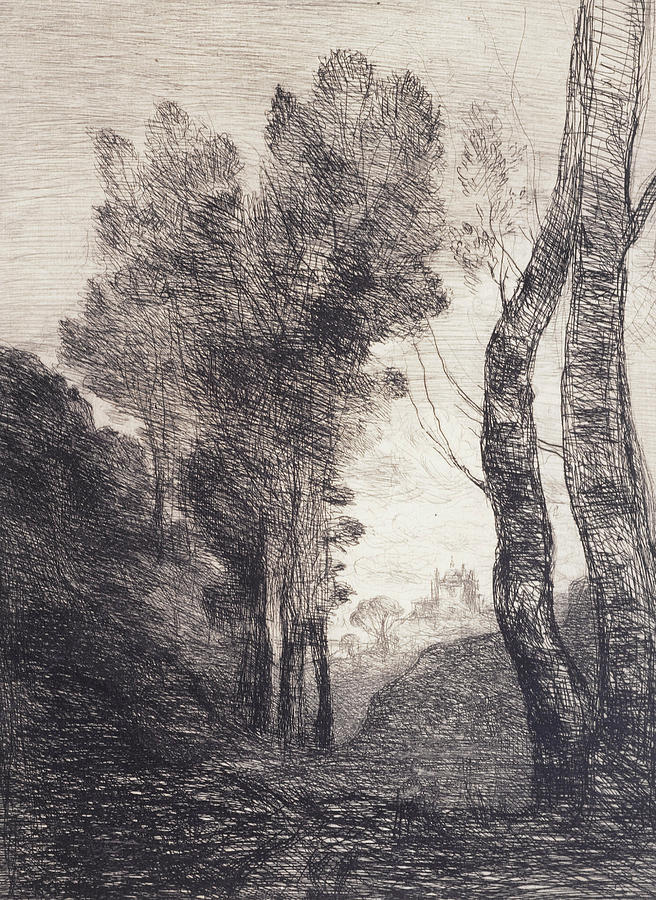 Surroundings of Rome Relief by Jean-Baptiste-Camille Corot