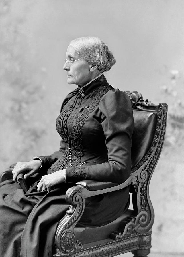 Portrait Photograph - Susan B. Anthony Portrait - 1891 by War Is Hell Store