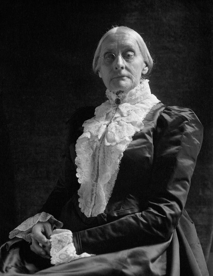 Susan B. Anthony Portrait - Circa 1900 Photograph by War Is Hell Store