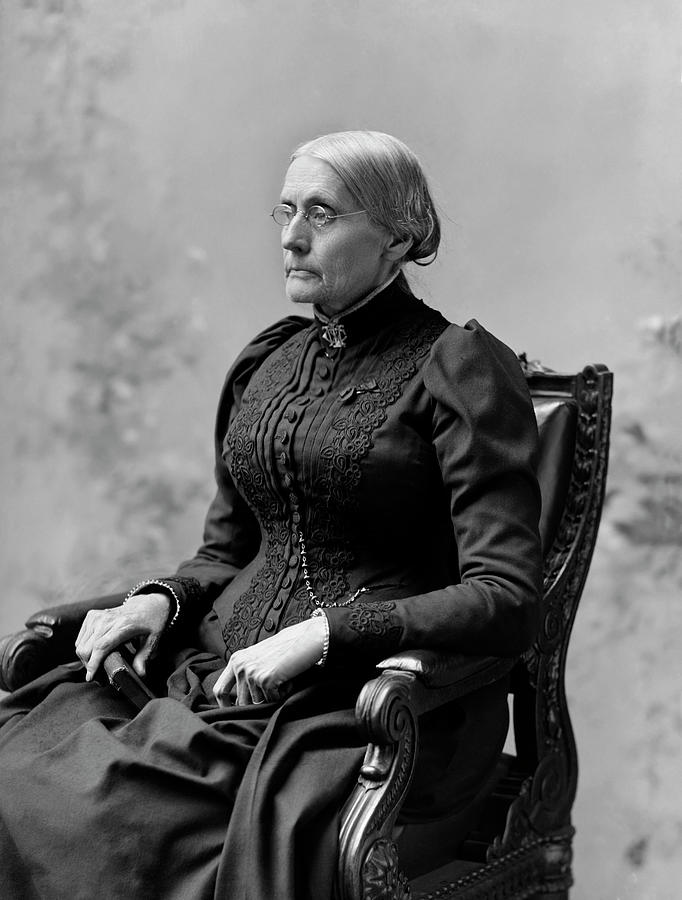 Susan B. Anthony Seated Portrait - 1891 Photograph by War Is Hell Store
