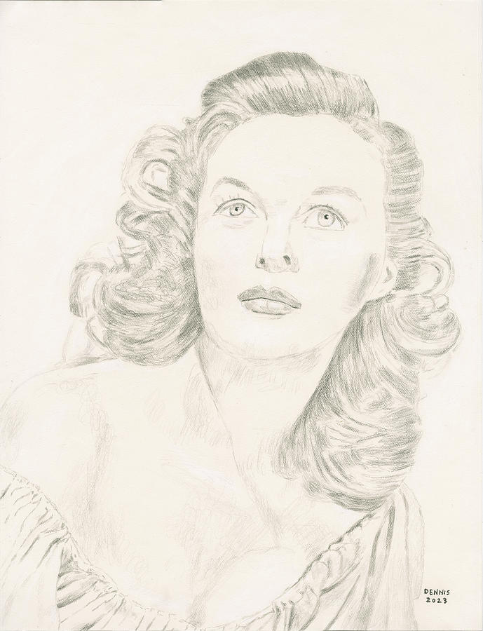 Susan Hayward Drawing by Dennis Larson - Fine Art America