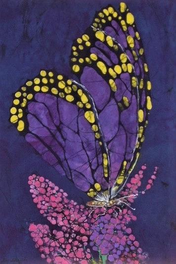 Susans Butterfly Tapestry - Textile by Kay Shaffer