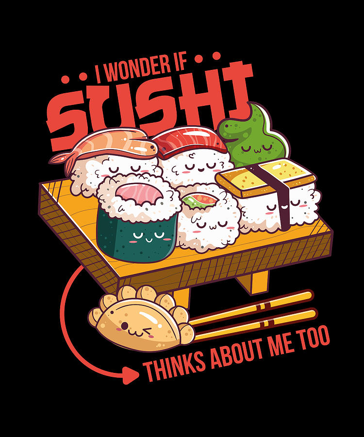 Sushi Anime I Otaku I Japanese Food I Kawaii Sushi Digital Art by Maximus  Designs - Pixels