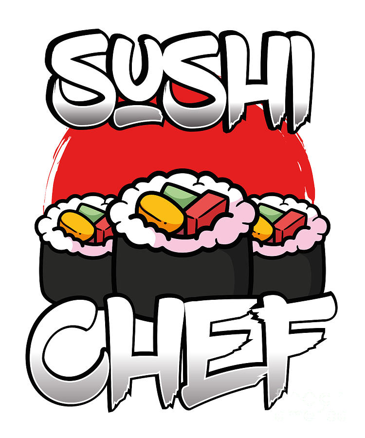 Sushi chef in white Digital Art by BeMi90 - Fine Art America