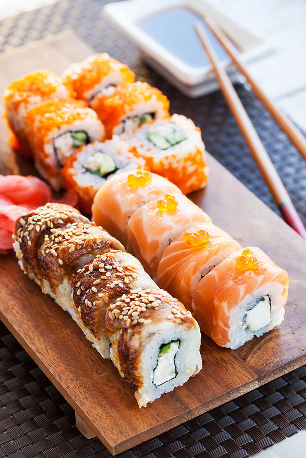 Sushi rolls Photograph by Ekaterina Smirnova