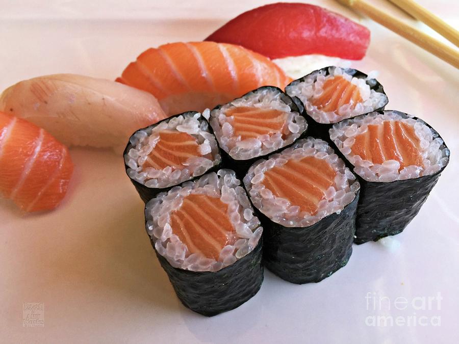 Sushi Salmon Plus Digital Art by Dee Flouton