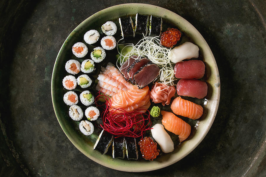 Sushi sashimi set Photograph by Natasha Breen